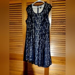 Liz Claiborne Blue and Beige Dress